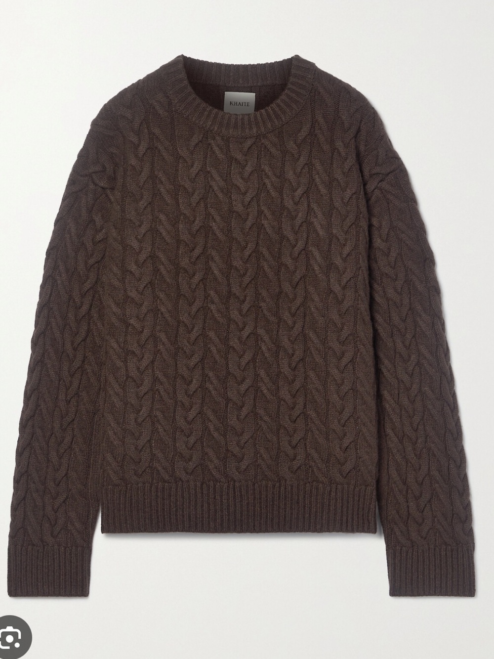 Khaite Maryse Cable-knit Cashmere Sweater In Brown